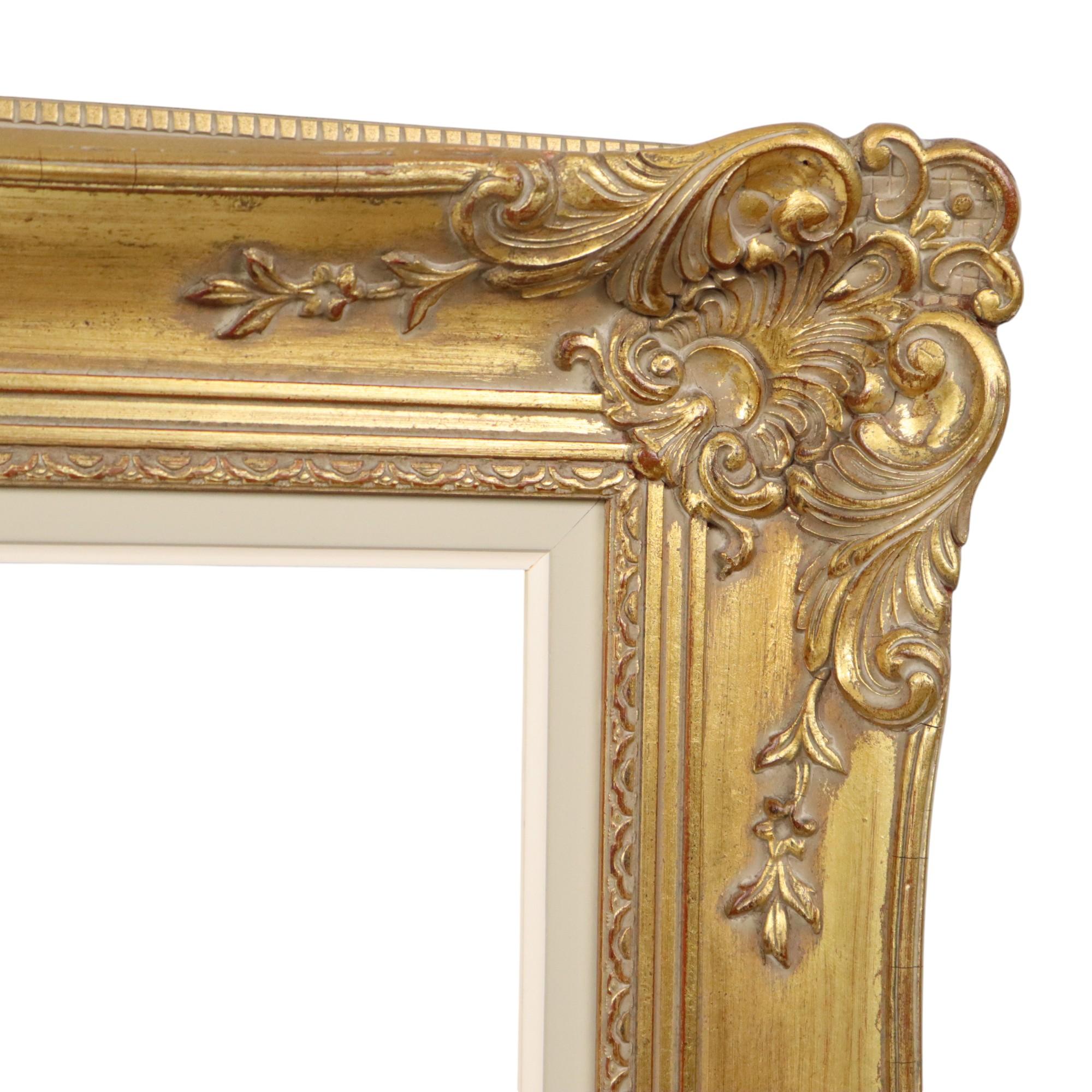 Large Gilded Baroque Frame XL Frame Painting Classic 113x84cm In Good Condition For Sale In Poperinge, BE
