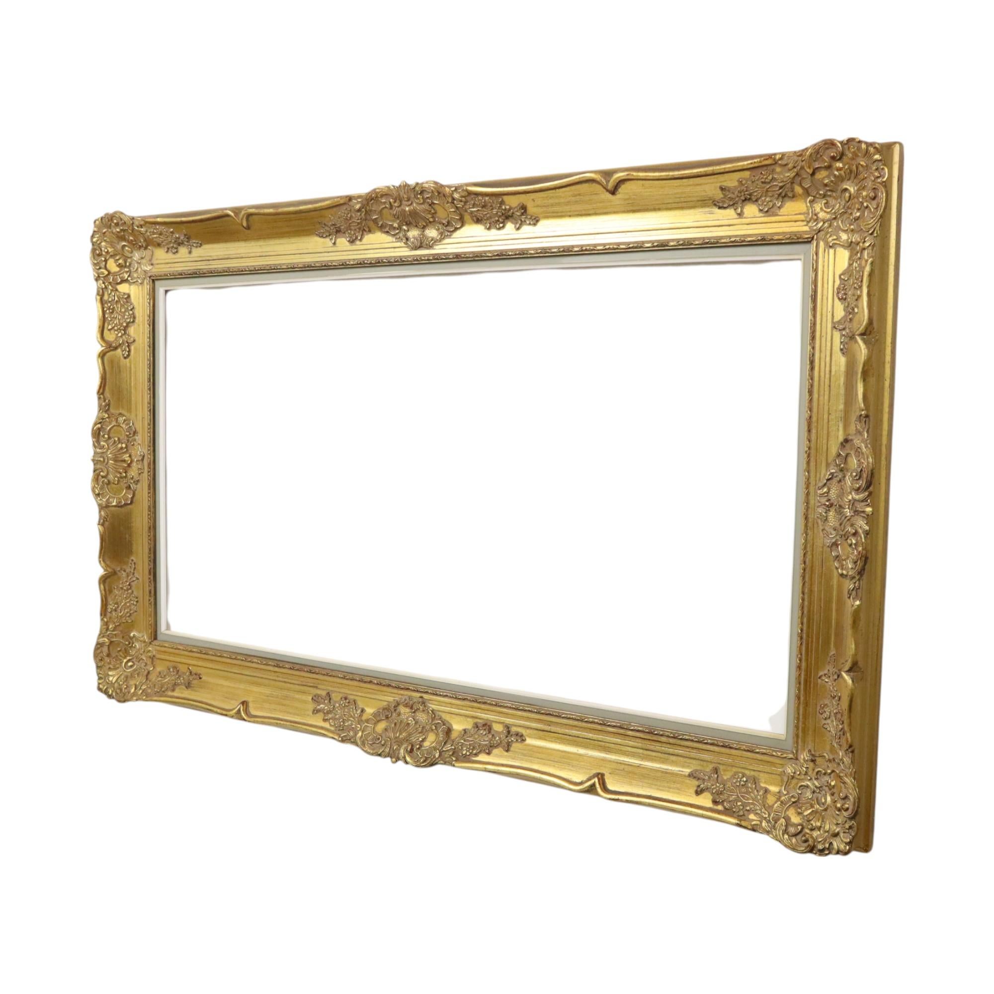 Large Gilded Baroque Frame XL Frame Painting Classic 120x70cm For Sale 7