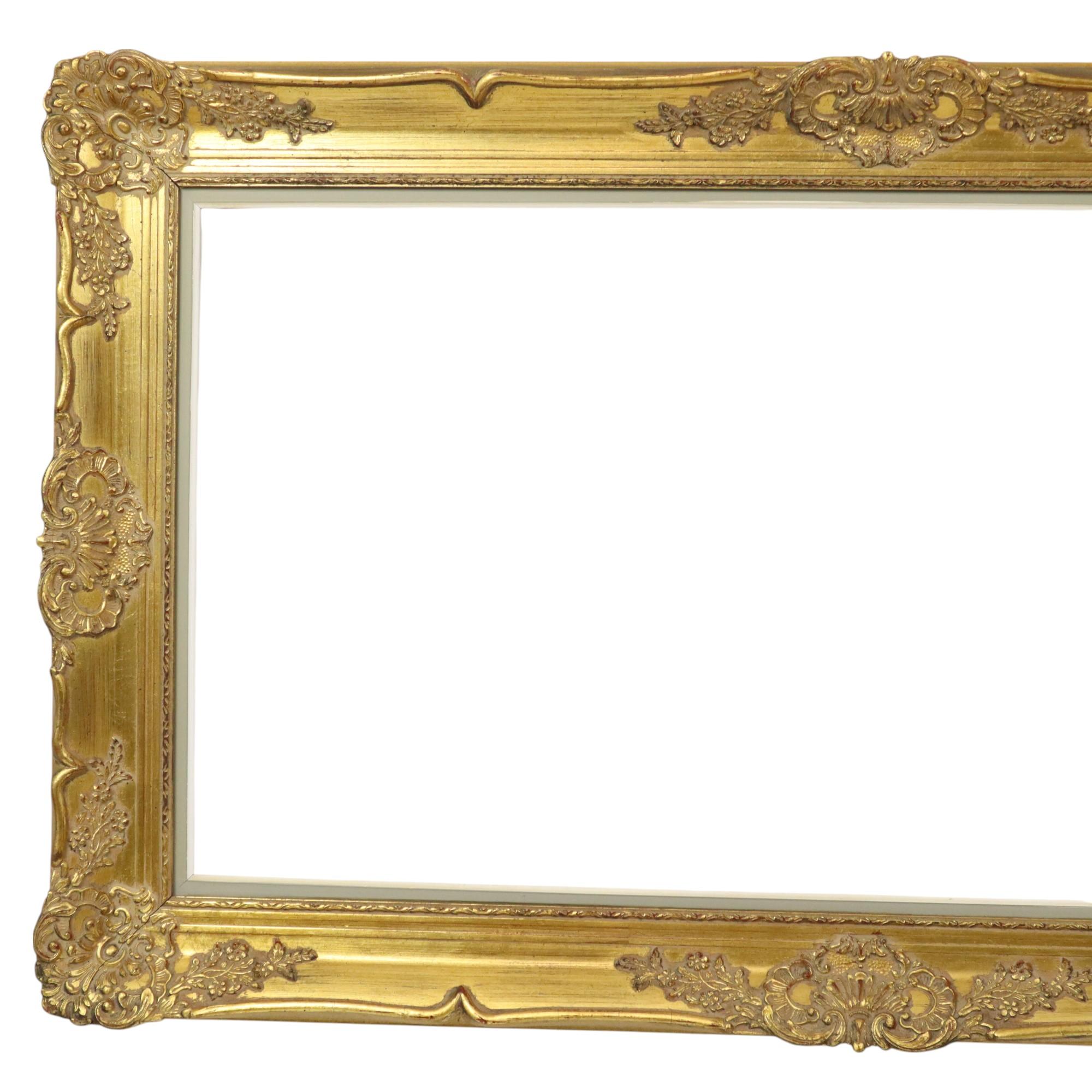 Belgian Large Gilded Baroque Frame XL Frame Painting Classic 120x70cm For Sale