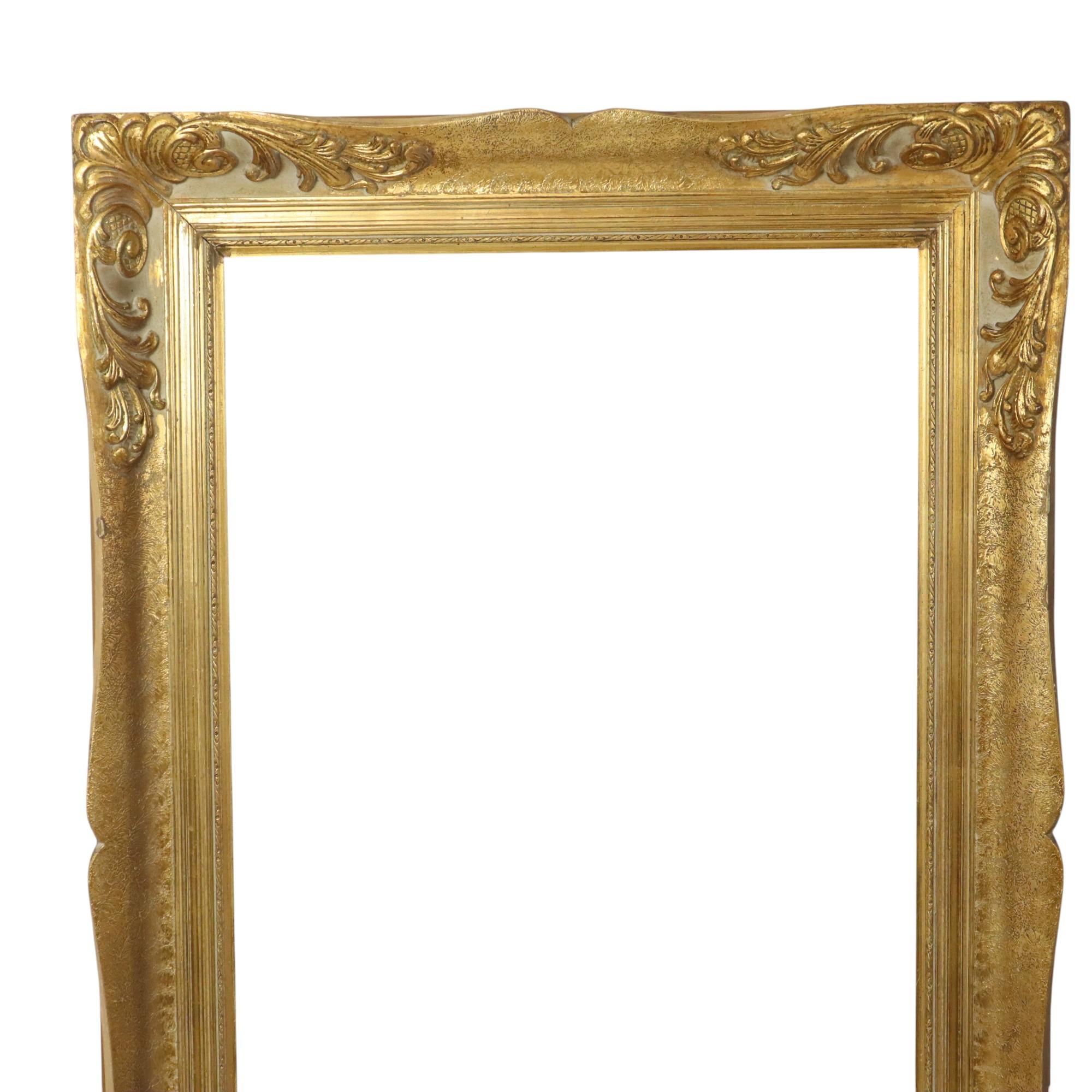Großer vergoldeter Barockrahmen XL Rahmen Gemälde Klassisch 123x83cm (Belgisch) im Angebot