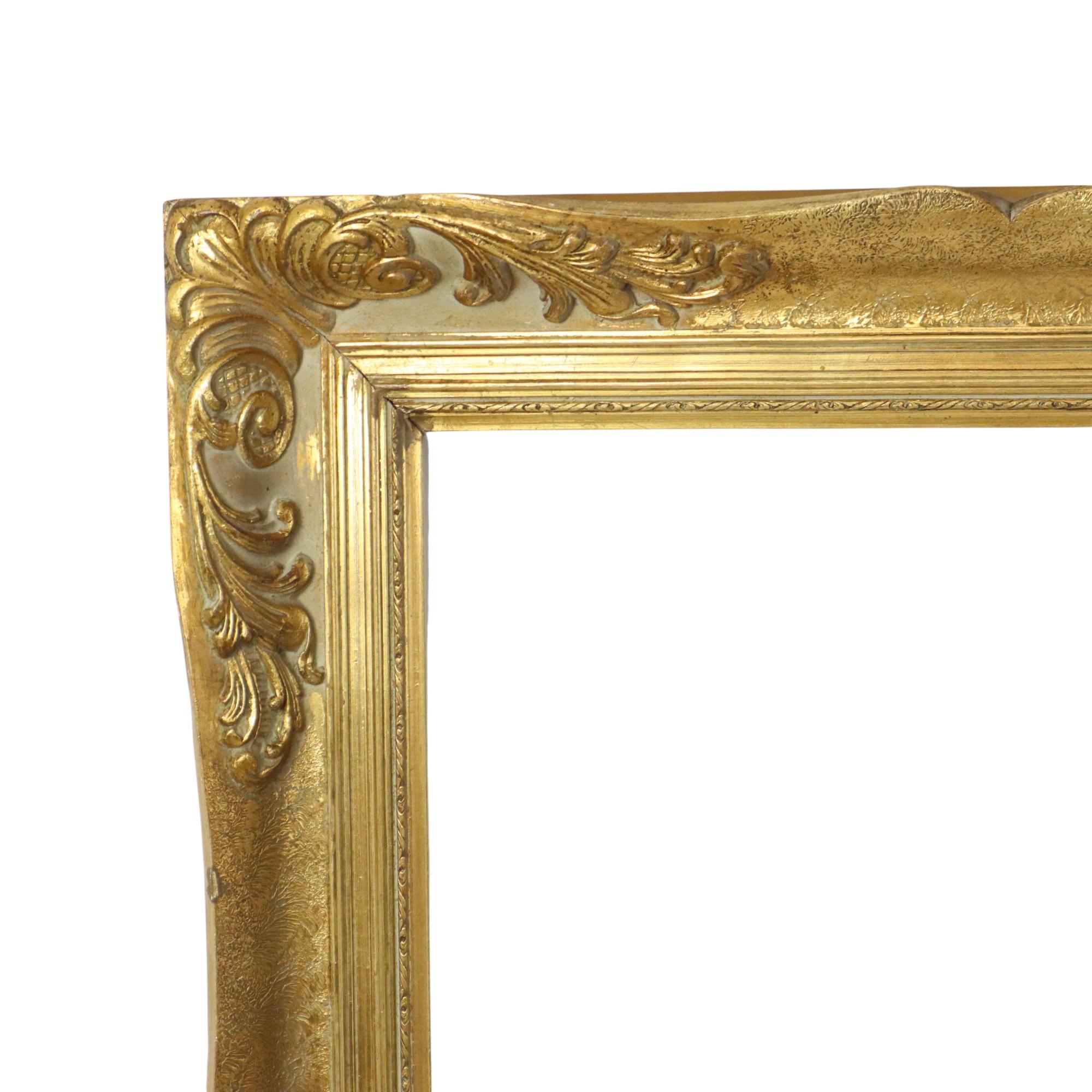 Großer vergoldeter Barockrahmen XL Rahmen Gemälde Klassisch 123x83cm (Frühes 20. Jahrhundert) im Angebot