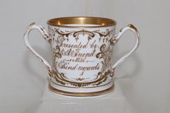 Large Gilded Loving Cup Attributed to Coalport