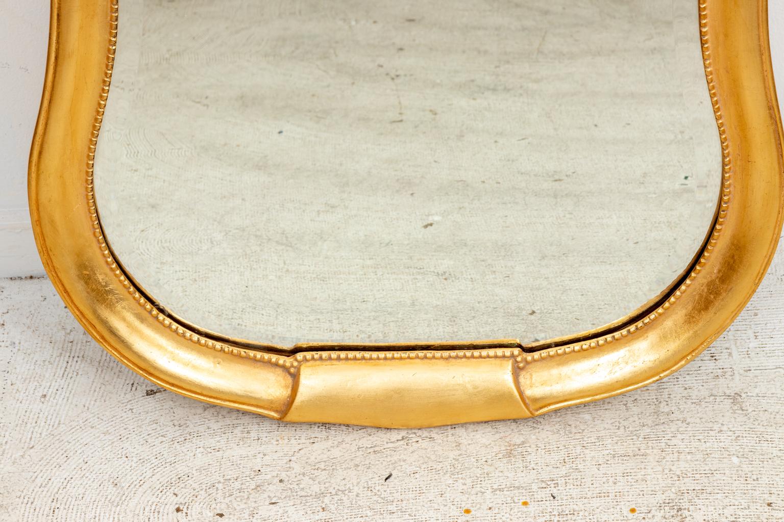 American Large Gilded Lozenge Shaped Mirror by Baker