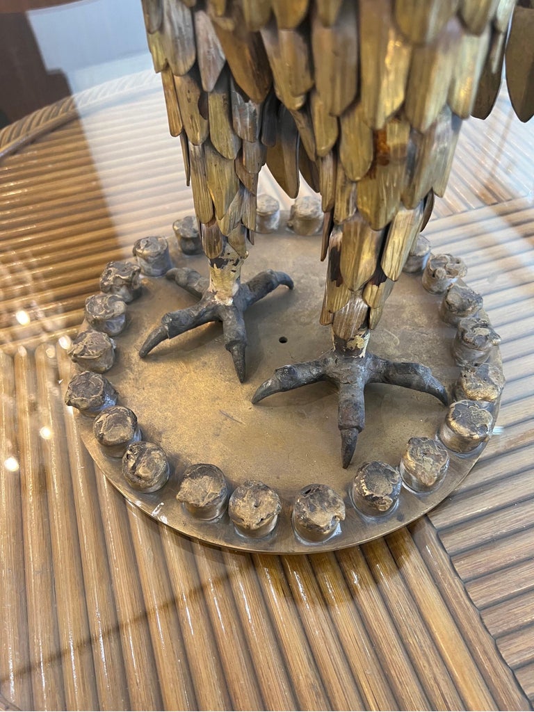 Large Gilded metal eagle sculpture For Sale at 1stDibs