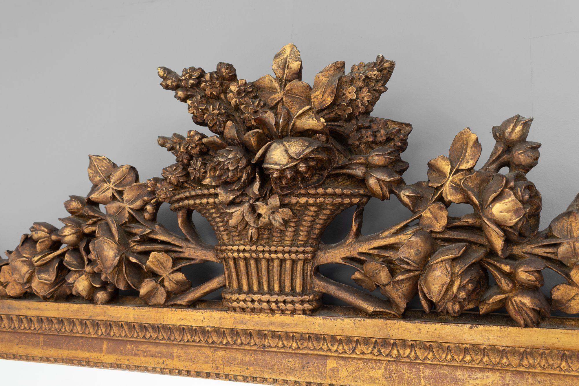 French Large Gilded Mirror For Sale