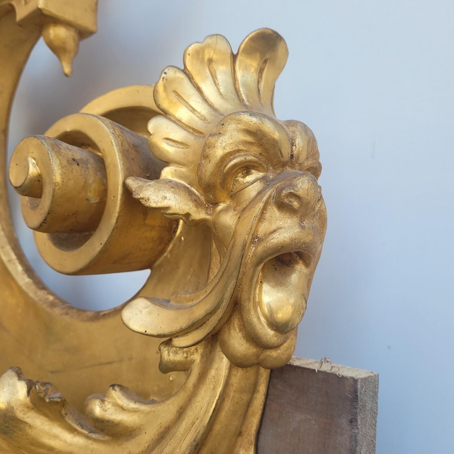 Grande specchio in Wood dorato, Toscana, metà del XIX secolo in vendita 4