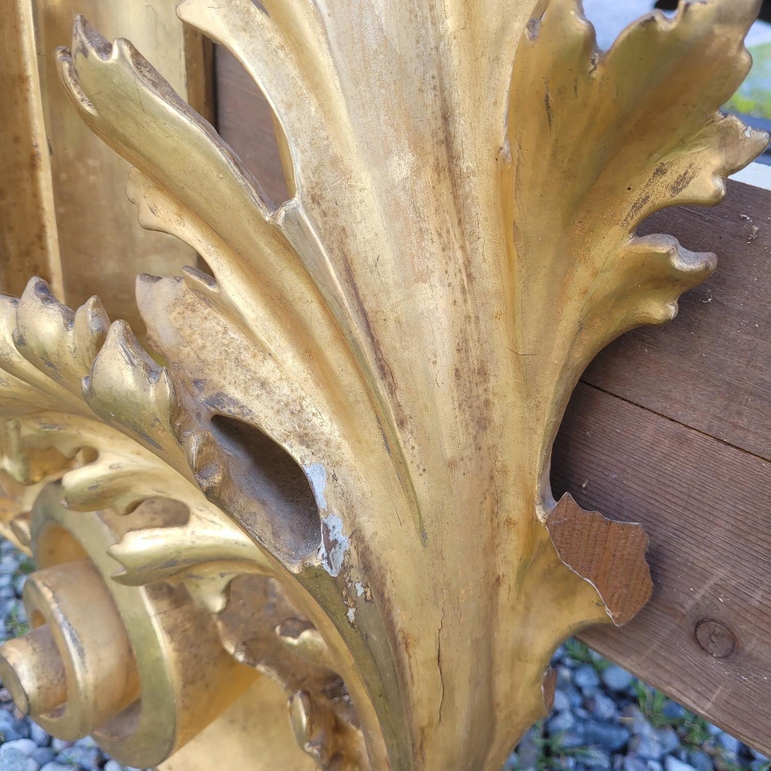 Grande specchio in Wood dorato, Toscana, metà del XIX secolo in vendita 9