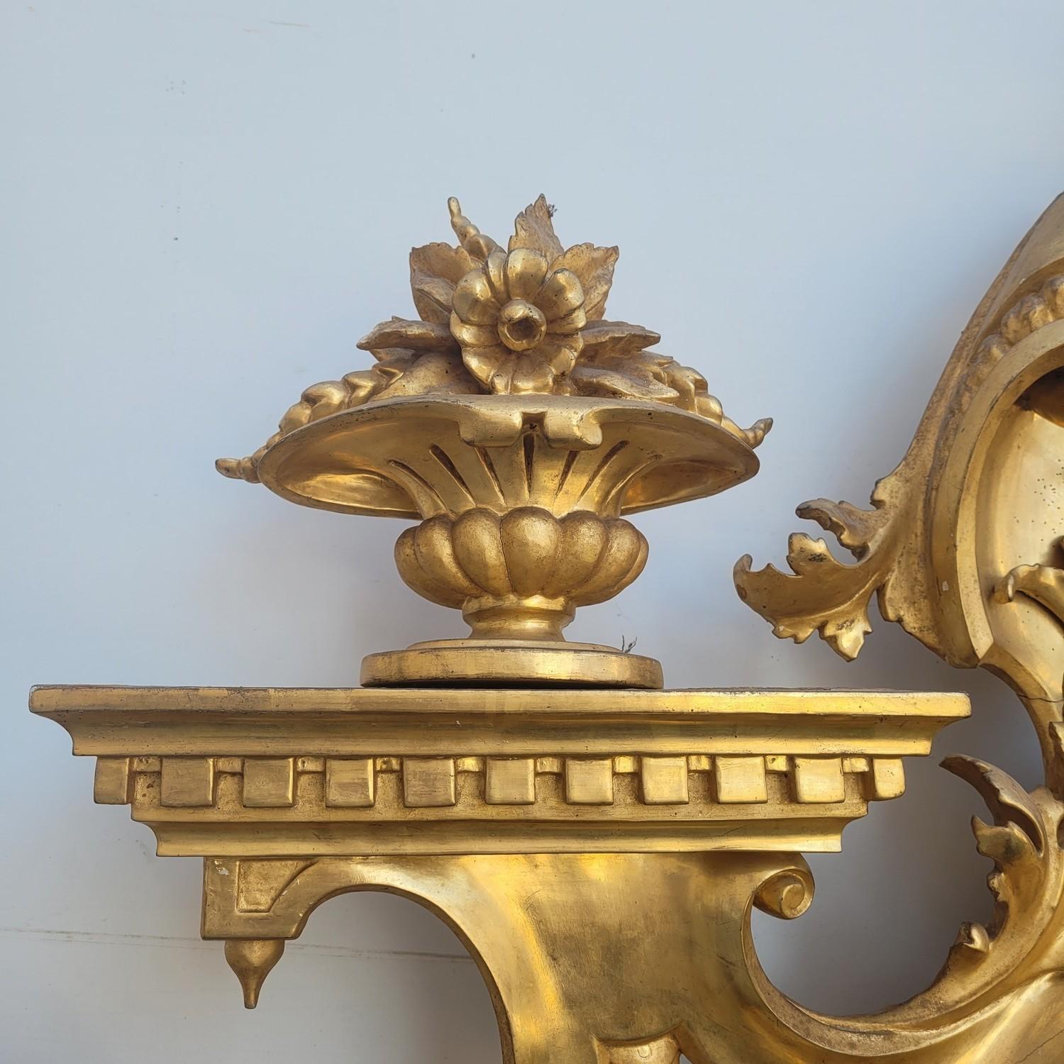 Grande specchio in Wood dorato, Toscana, metà del XIX secolo In condizioni buone in vendita a MARSEILLE, FR