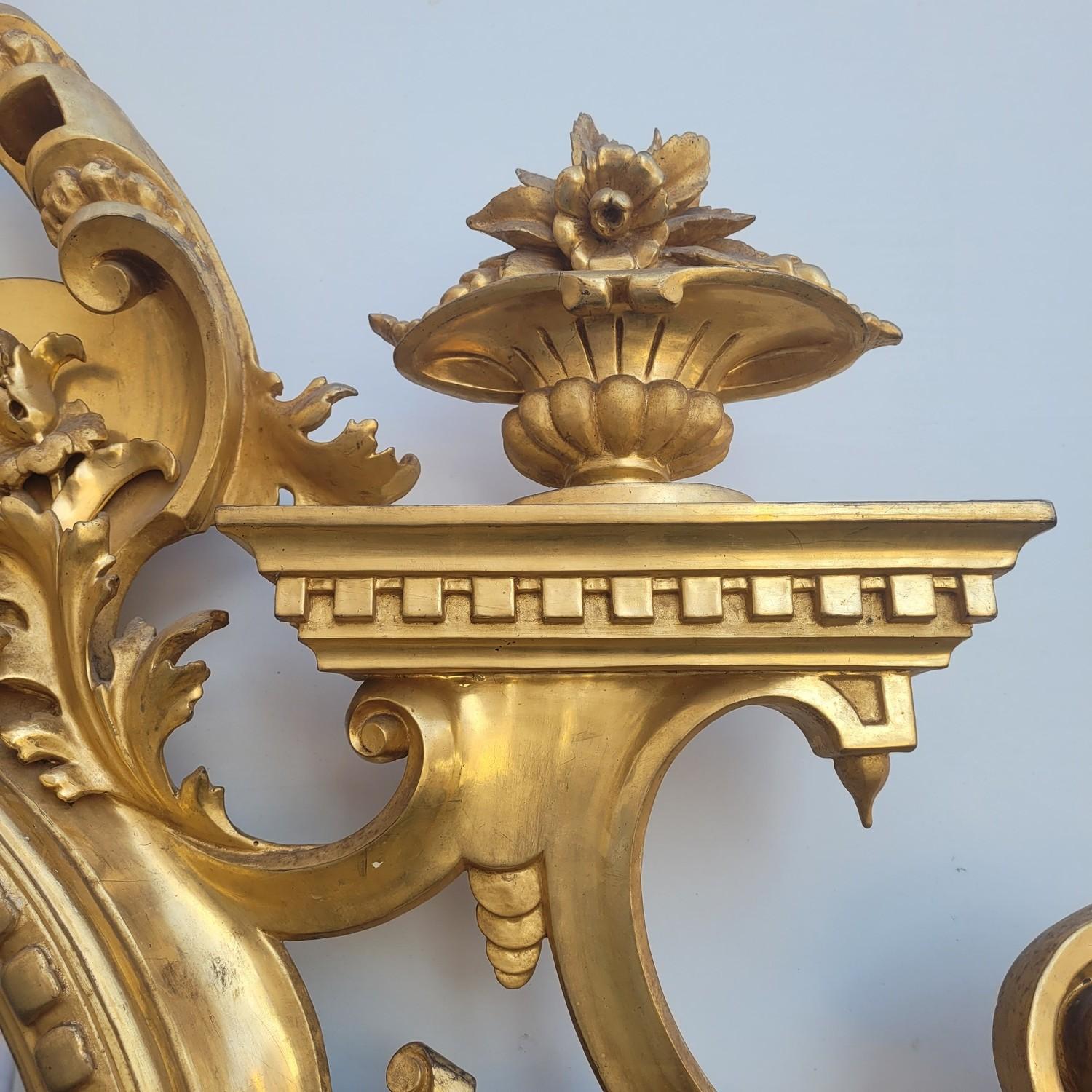 Grande specchio in Wood dorato, Toscana, metà del XIX secolo in vendita 2
