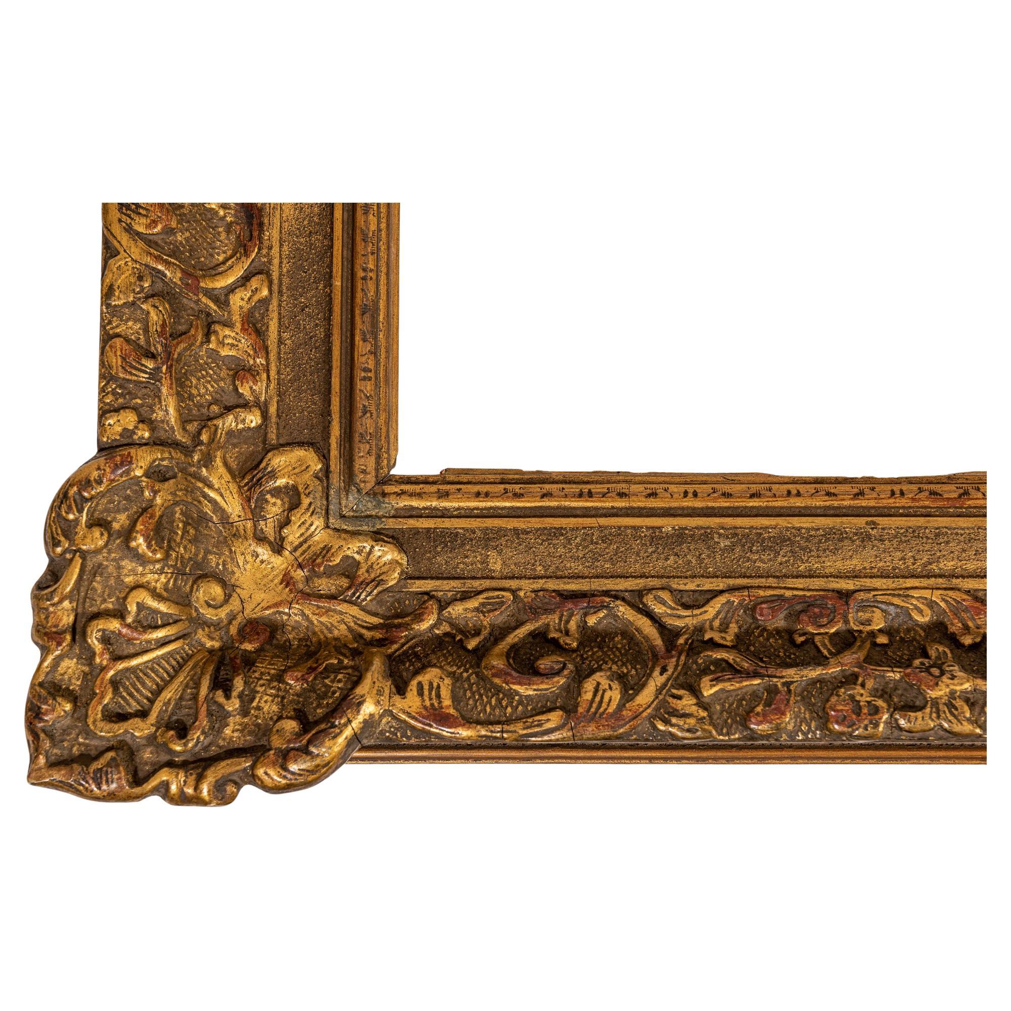 Louis Philippe Large Gilded Wooden Antique Frame For Sale