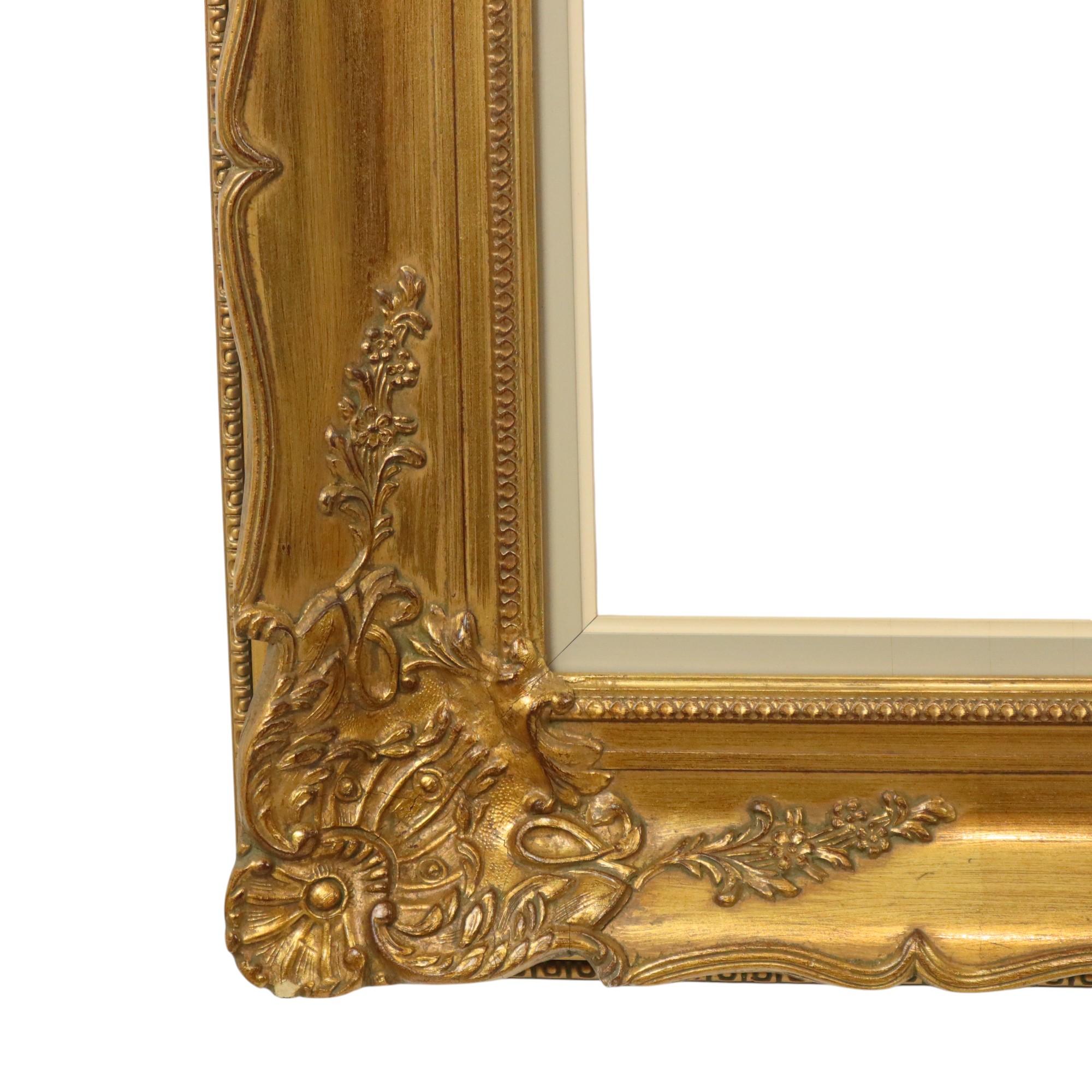 Large Gilded Wooden Baroque Frame XL Classic 104x84cm For Sale 3