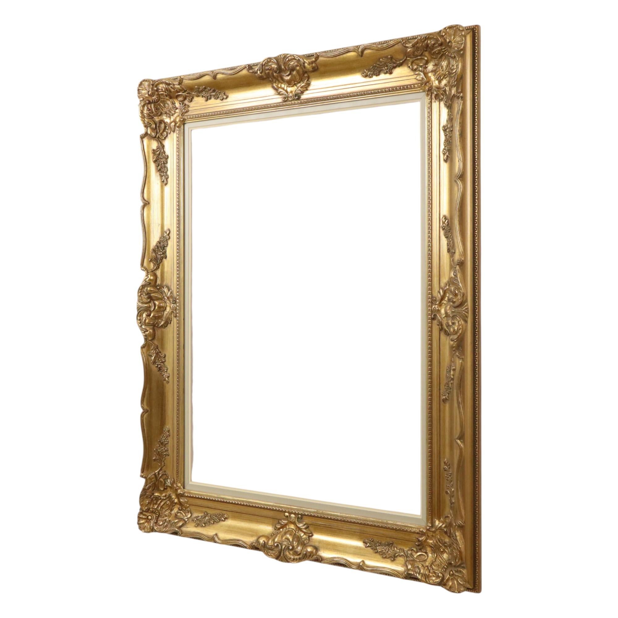 Large Gilded Wooden Baroque Frame XL Classic 104x84cm For Sale 9