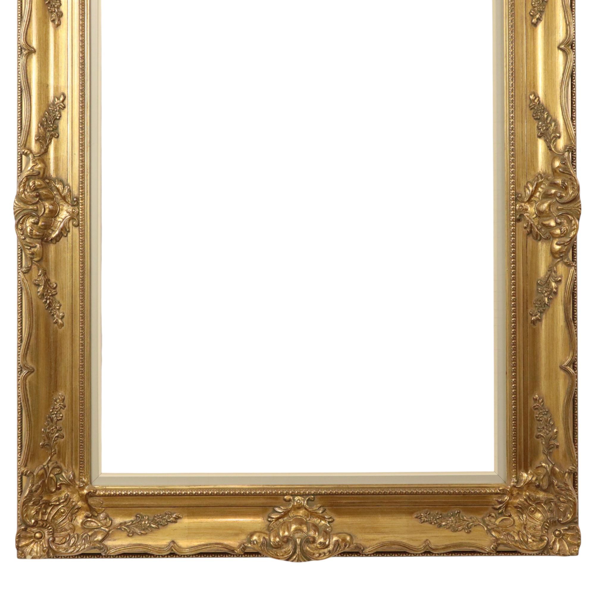 Gilt Large Gilded Wooden Baroque Frame XL Classic 104x84cm For Sale