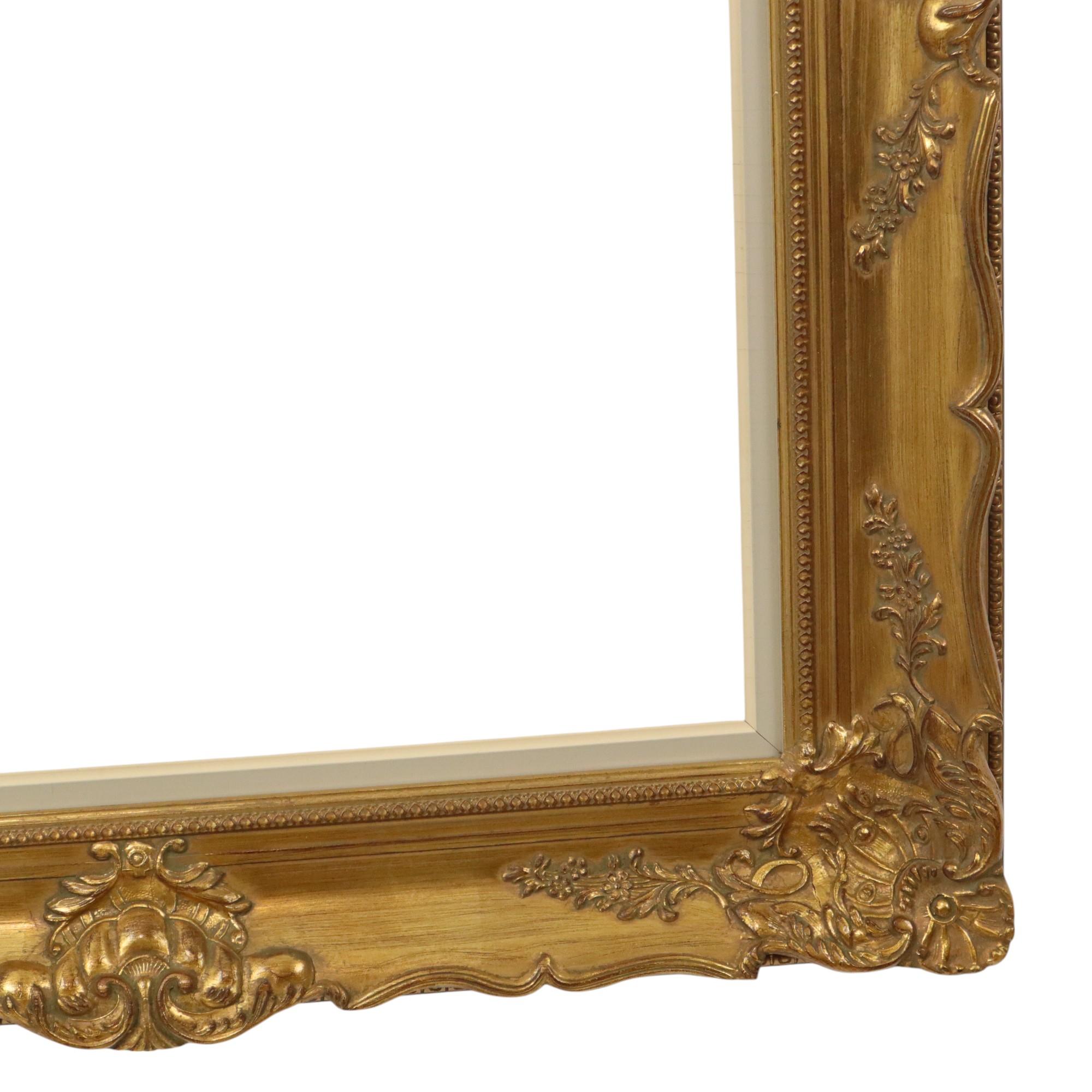 Large Gilded Wooden Baroque Frame XL Classic 104x84cm For Sale 1
