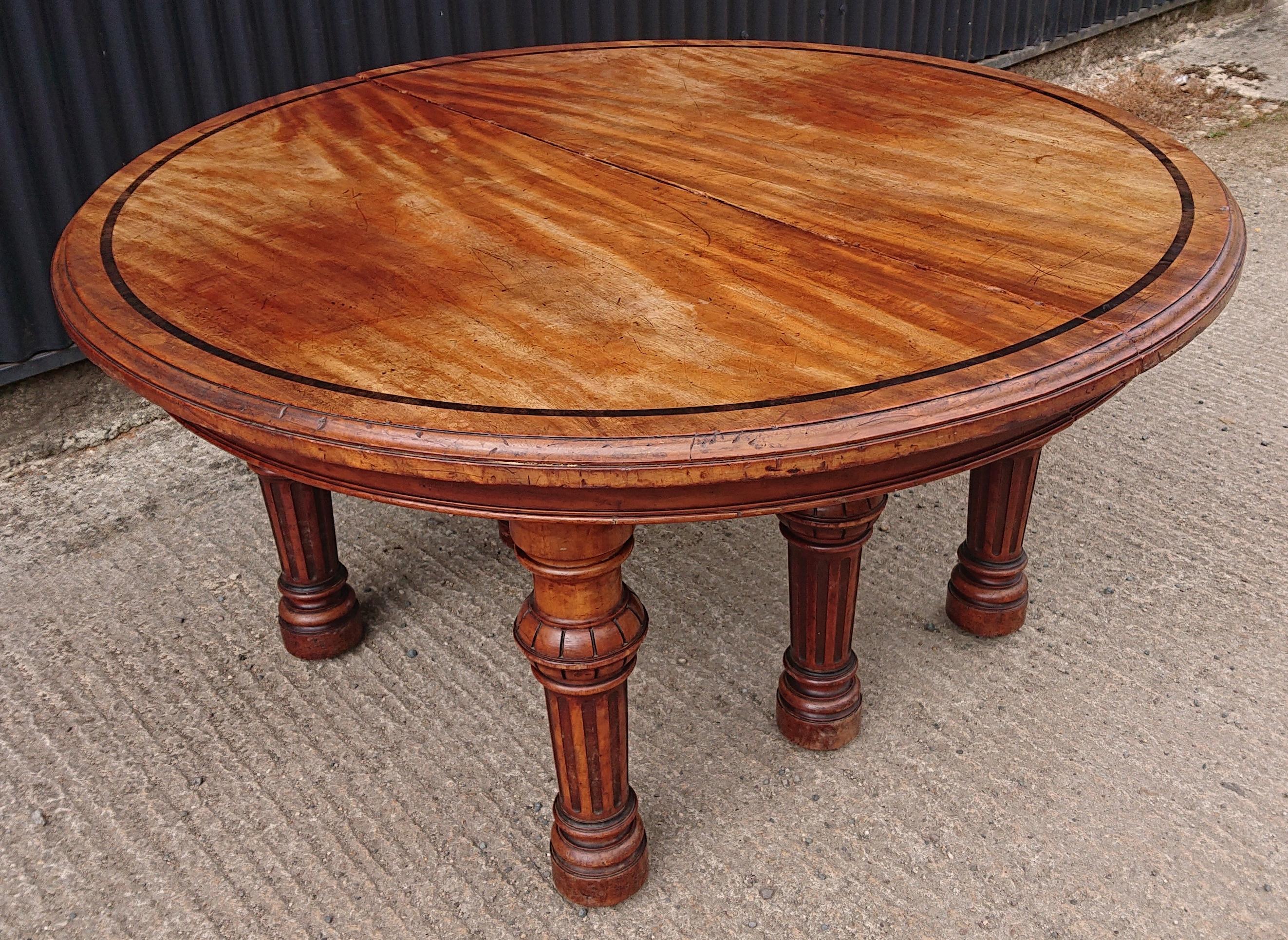 Mahogany Large Gillows Dining Table For Sale