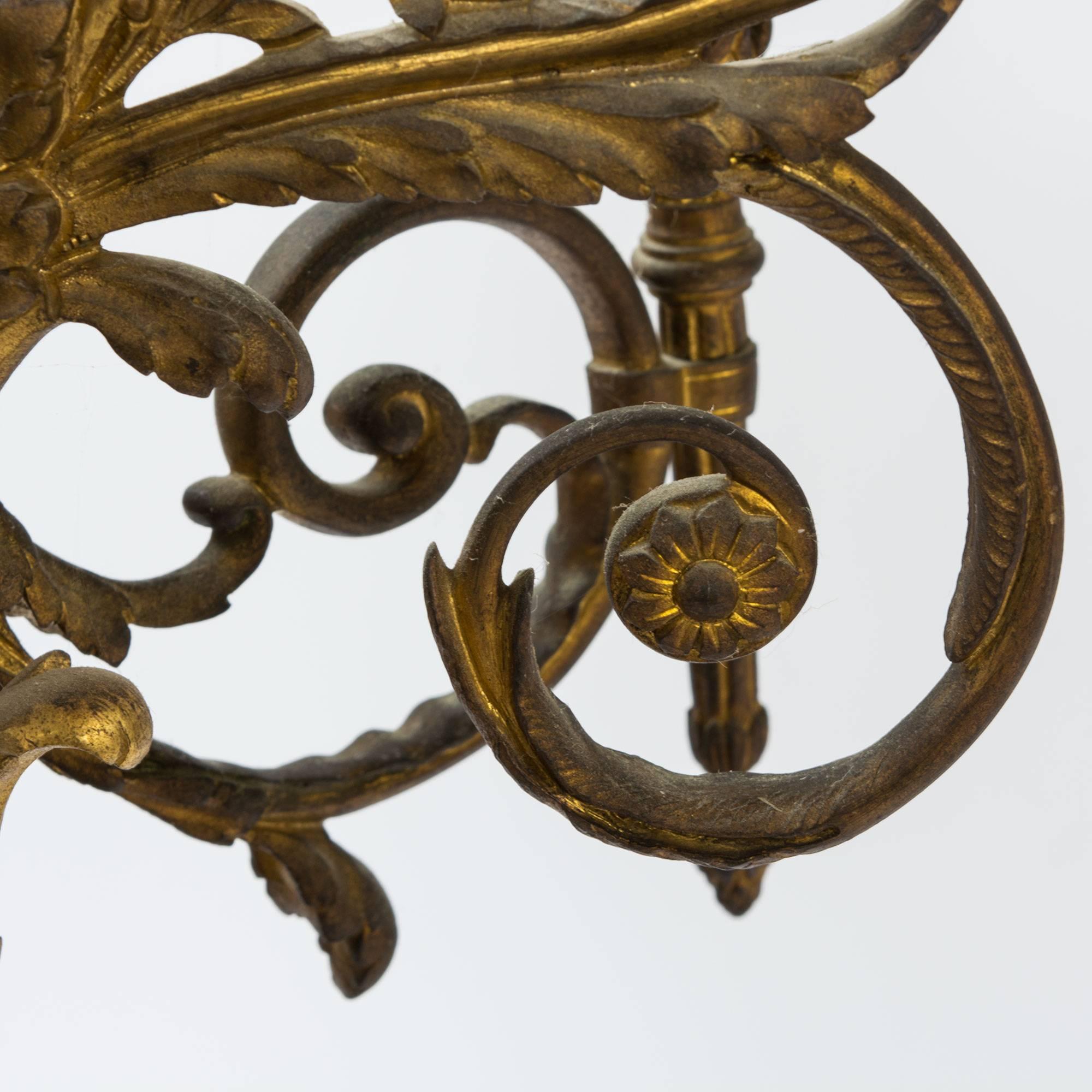 Louis XVI Large Gilt Bronze Six-Arm Candelabra, Pair