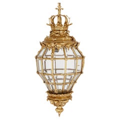 Large Gilt Bronze and Glass ‘Versailles’ Lantern
