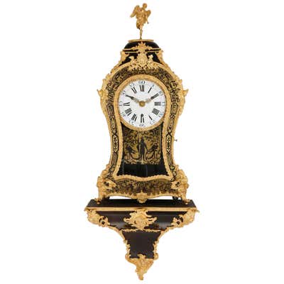 Large French 19th Century Gilt Bronze Wall Clock with Religious ...
