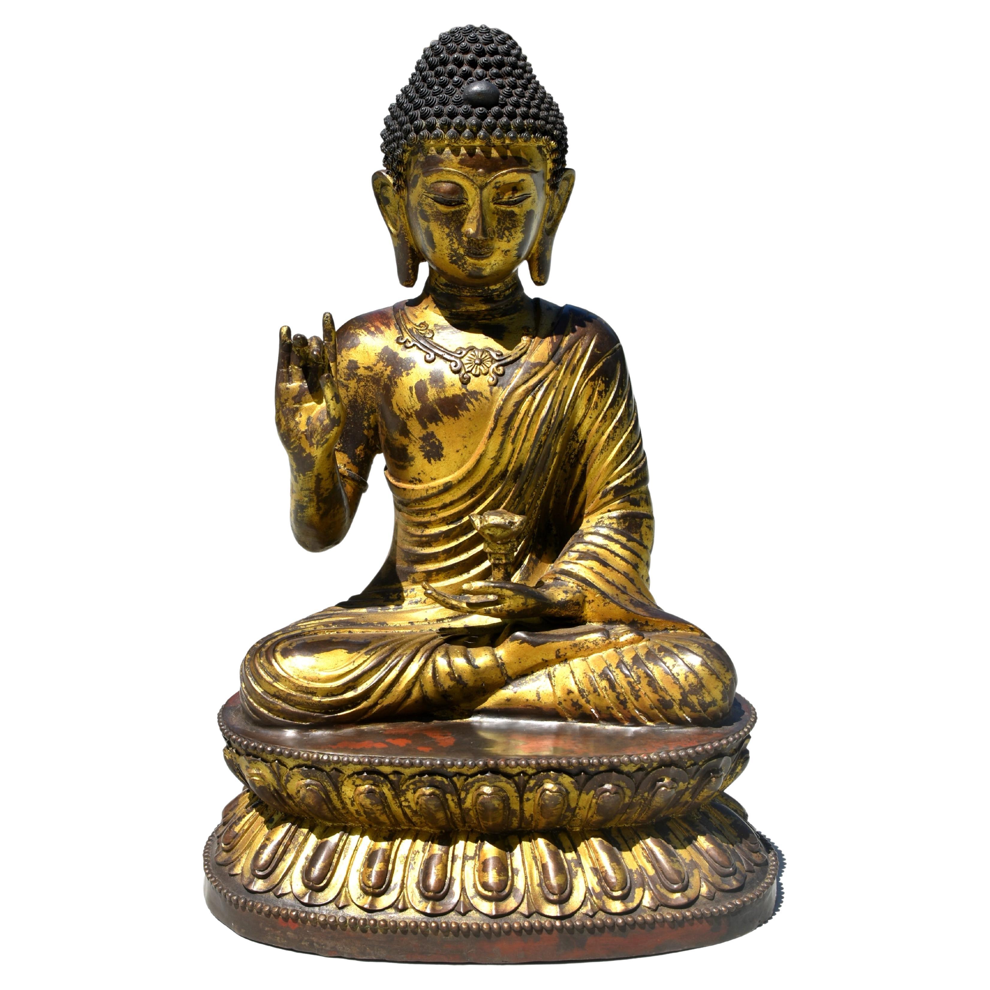 Bronze Standing Buddha Statue at 1stDibs