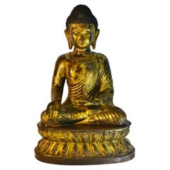 Retro Large Gilt Bronze Buddha Young Shakyimuni Statue 31 Lb