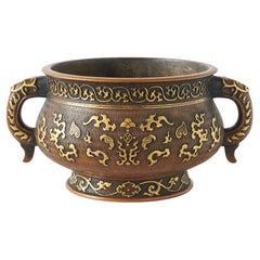 Large Gilt Bronze Censer