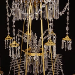 Large Gilt Bronze Louis XVI Chandelier in the Manner of Werner & Mieths Berlin