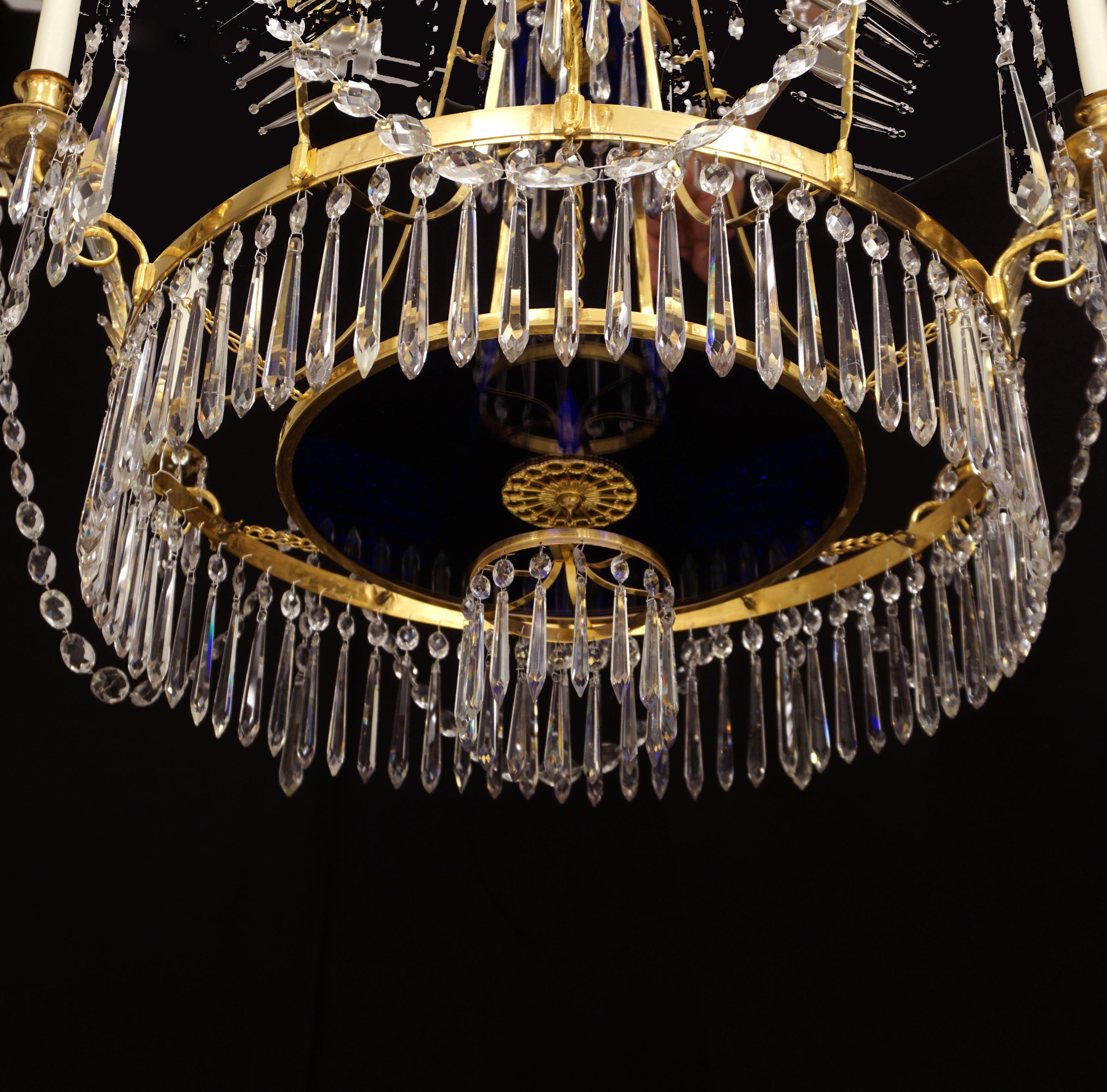 18th Century Large Gilt Bronze Louis XVI Chandelier in the Manner of Werner & Mieths Berlin For Sale
