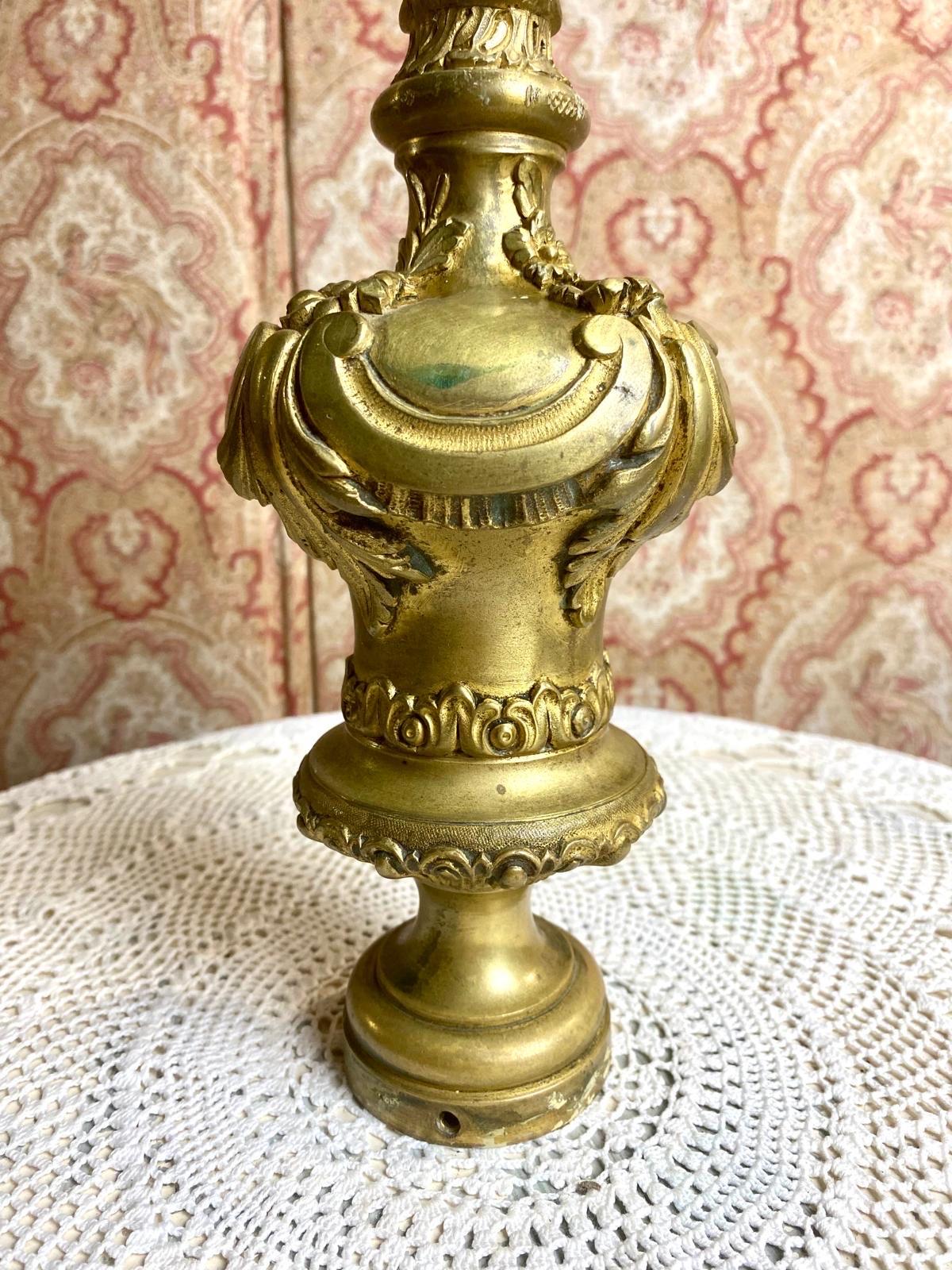 Großer vergoldeter Bronze-Treppenknauf - Maison Fontaine, Paris - 19. Jahrhundert im Zustand „Gut“ im Angebot in Beuzevillette, FR