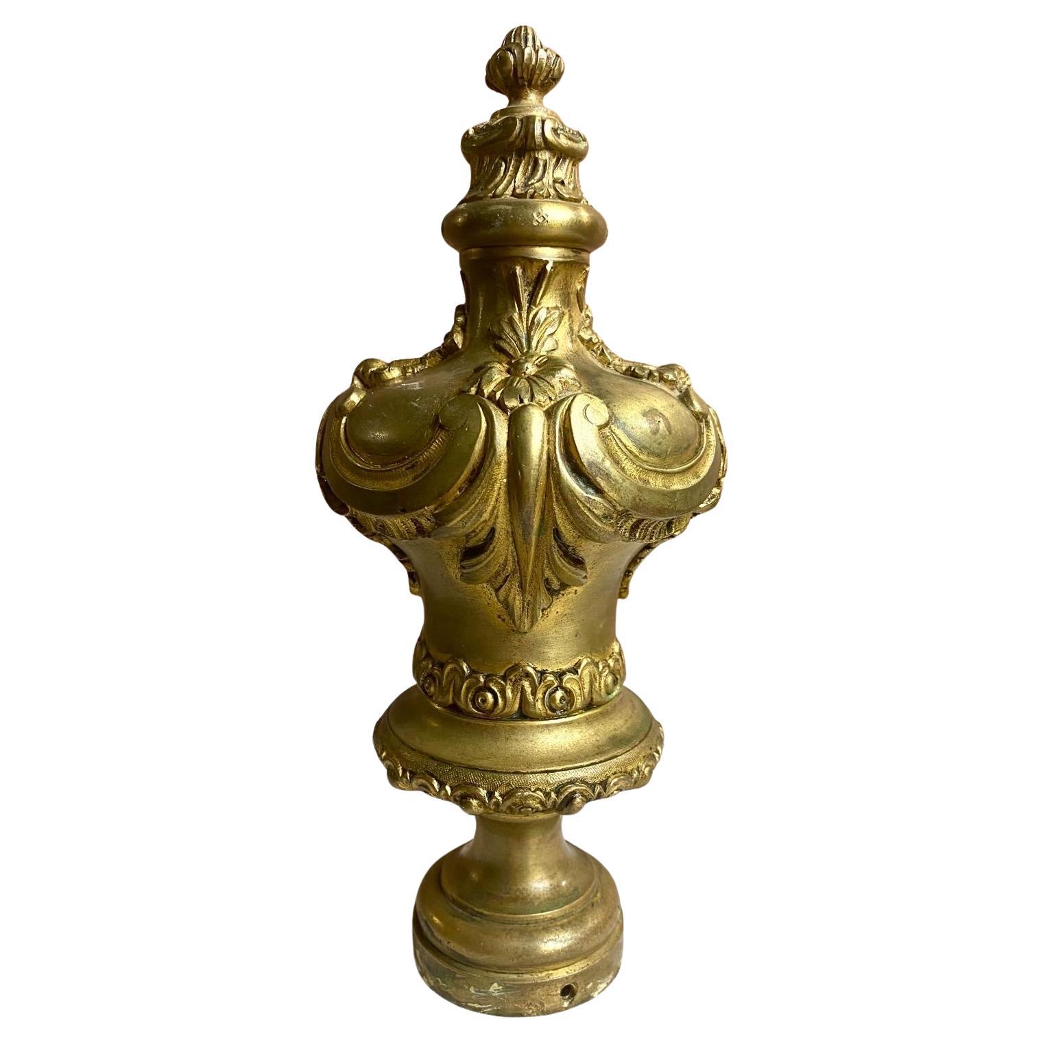 Large gilt bronze stair newel finial – Maison Fontaine, Paris – 19th century