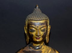 Large Gilt Bronze Tibetan Buddha