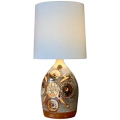 Large Gilt Ceramic Table Lamp by Georges Pelletier