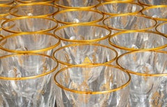 Large Gilt Crystal Table Service, 112 pieces