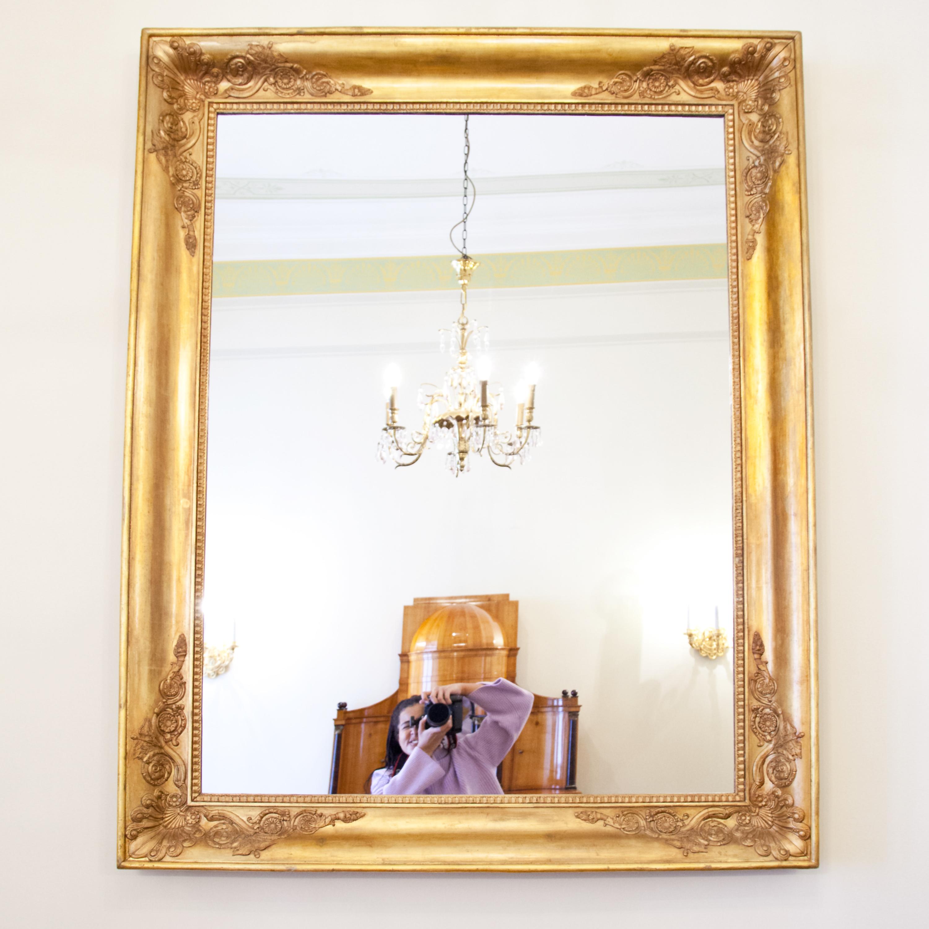 Large Gilt Empire Wall Mirror, First Half of the 19th Century 1