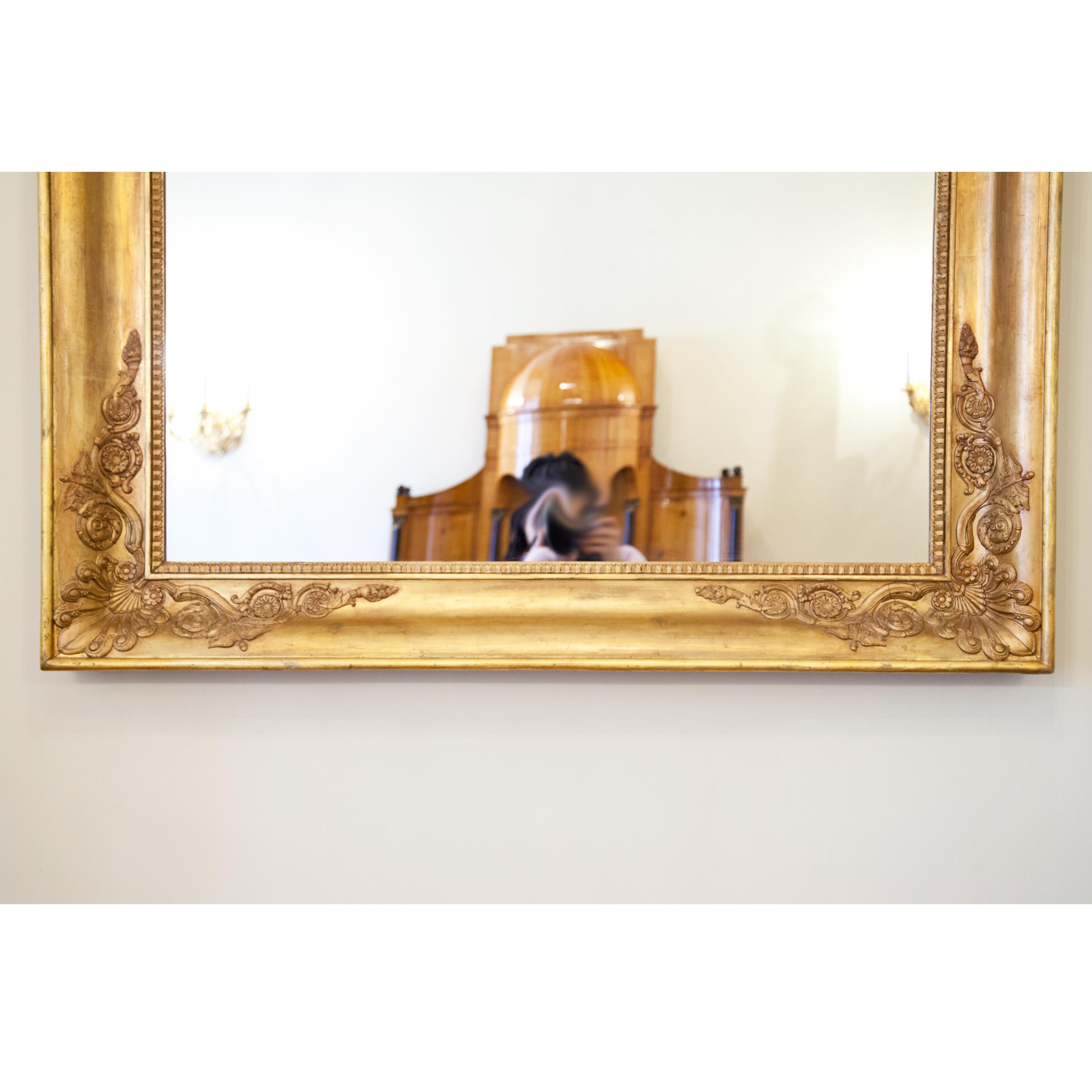 Large Gilt Empire Wall Mirror, First Half of the 19th Century 3