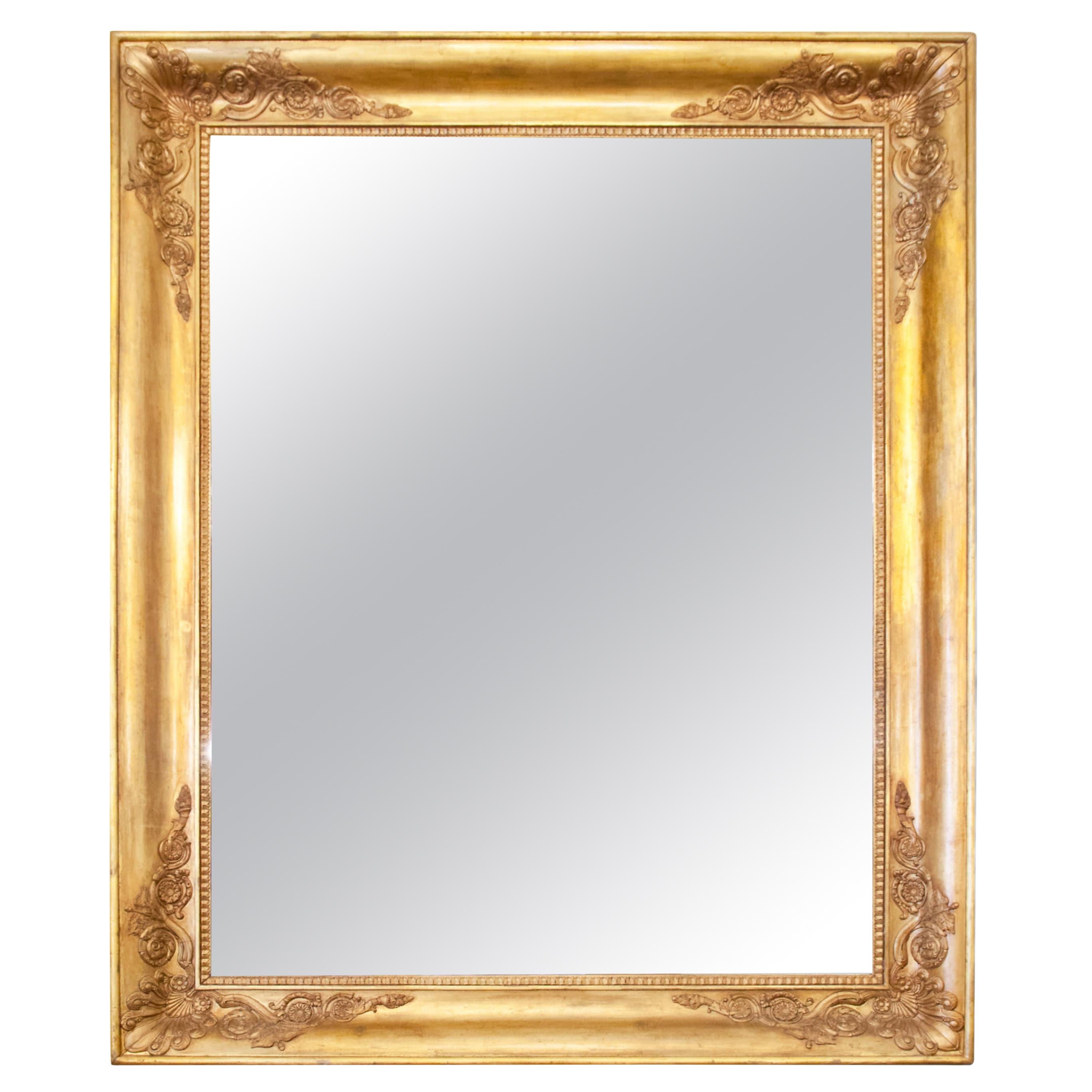 Large Gilt Empire Wall Mirror, First Half of the 19th Century