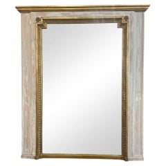 Large Gilt French Trumeau Mirror