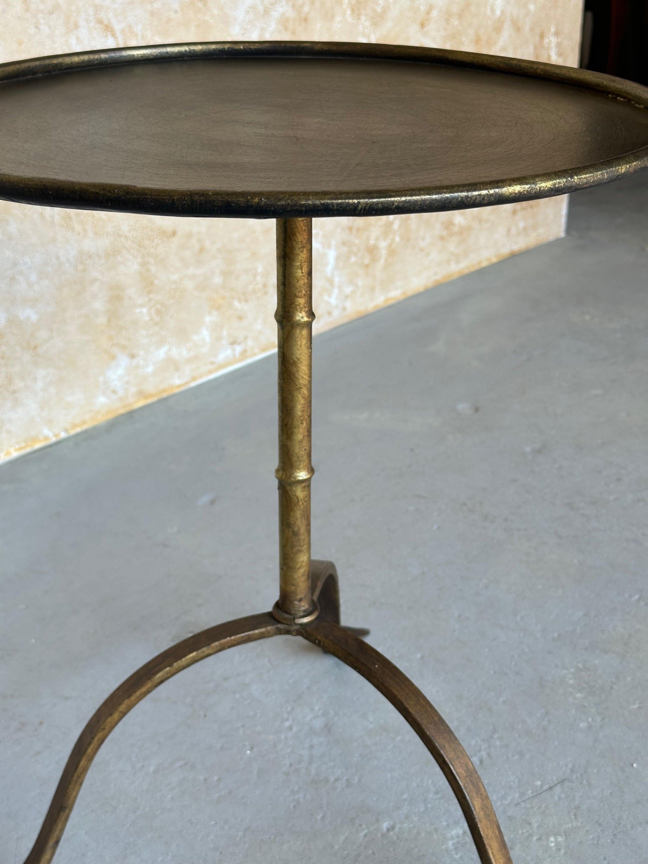 Large Gilt Iron Side or Drinks Table For Sale 3