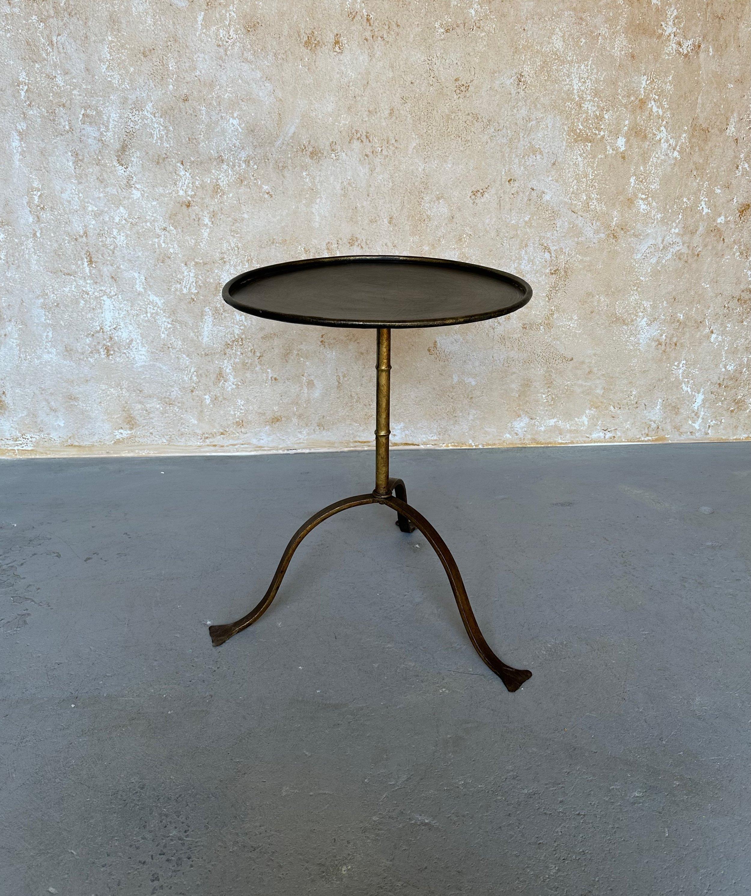 Spanish Large Gilt Iron Side or Drinks Table For Sale