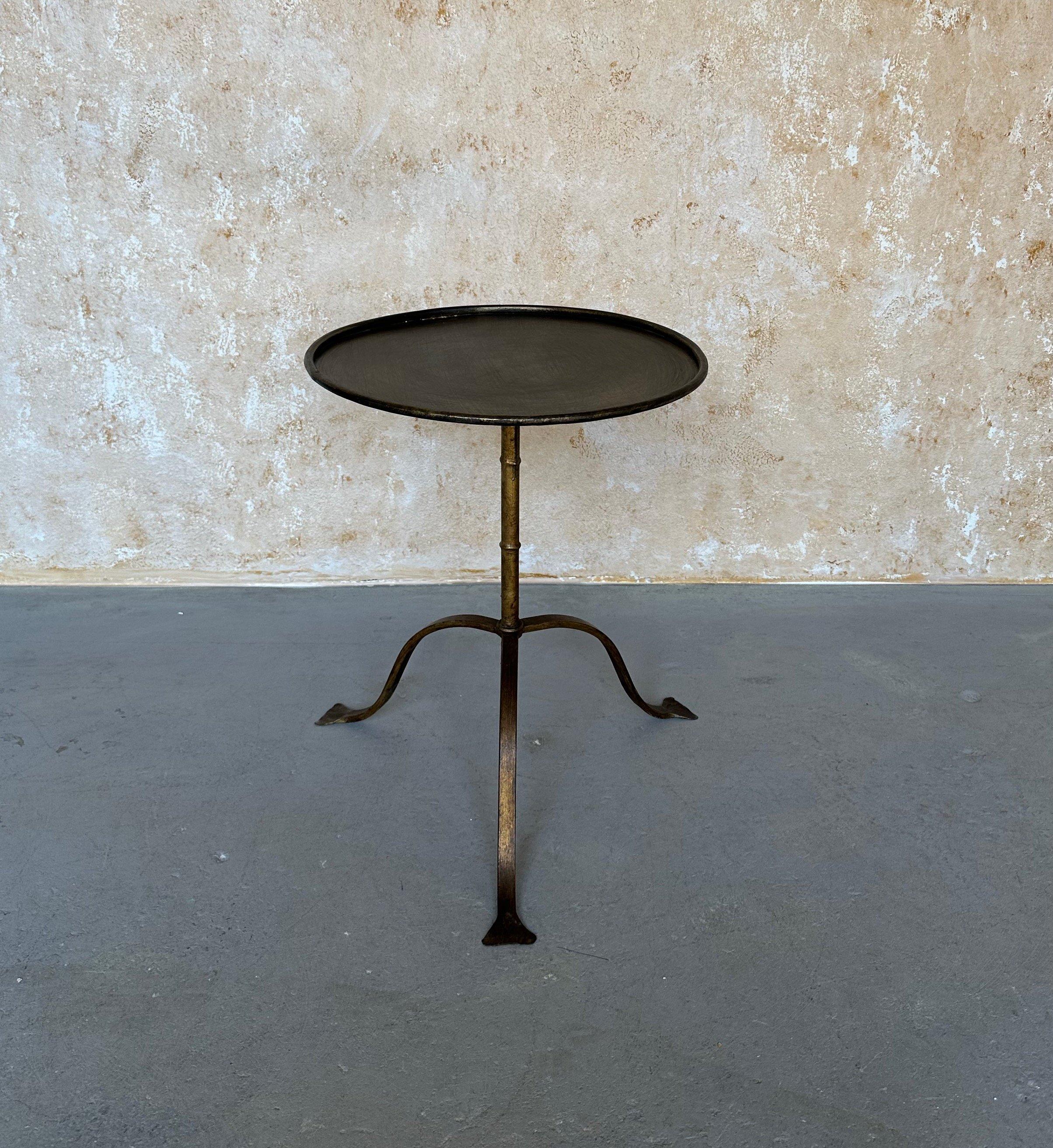 Large Gilt Iron Side or Drinks Table For Sale 2
