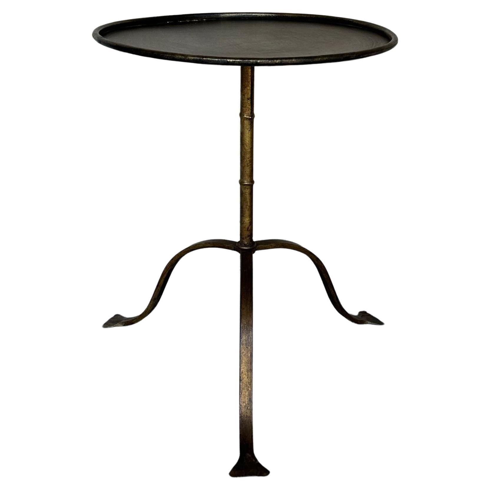 Large Gilt Iron Side or Drinks Table For Sale