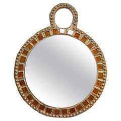 Large Gilt Lead And Glass Mirror By Irena Jaworska 1960'S
