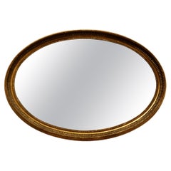 Large Gilt Oval Mirror
