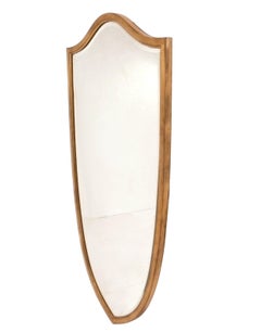 Großer vergoldeter Schild Form abgeschrägter Spiegel 57 "H x 27 "W