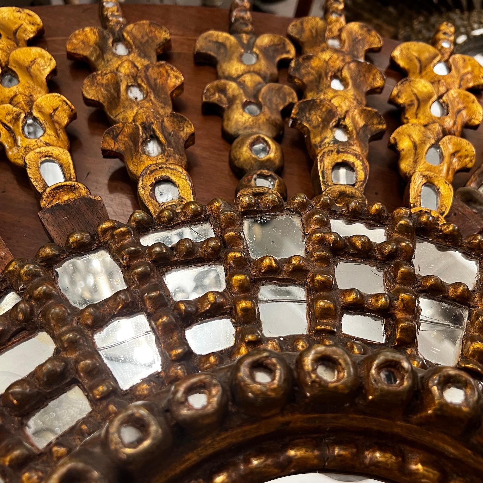Großer vergoldeter Sunburst-Spiegel (19. Jahrhundert) im Angebot