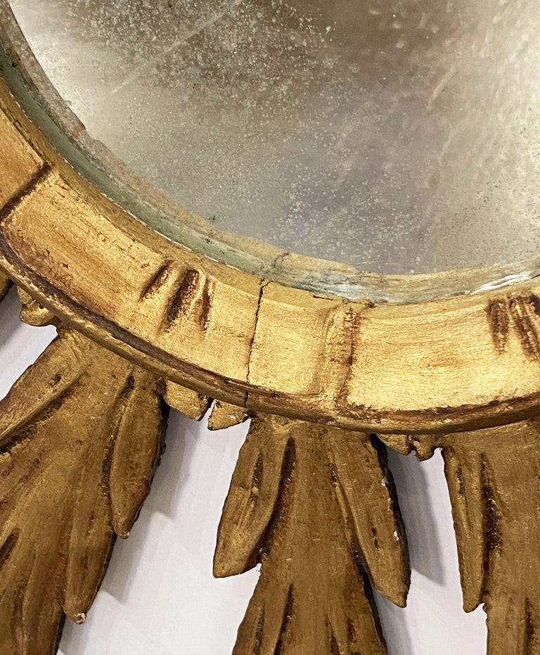Large Gilt Sunburst or Starburst Mirror from Spain For Sale at 1stDibs