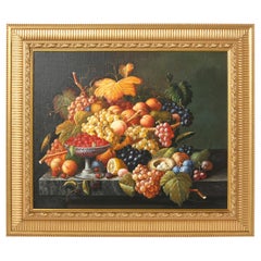 Vintage Large Gilt Wood Framed Oil / Canvas Painting