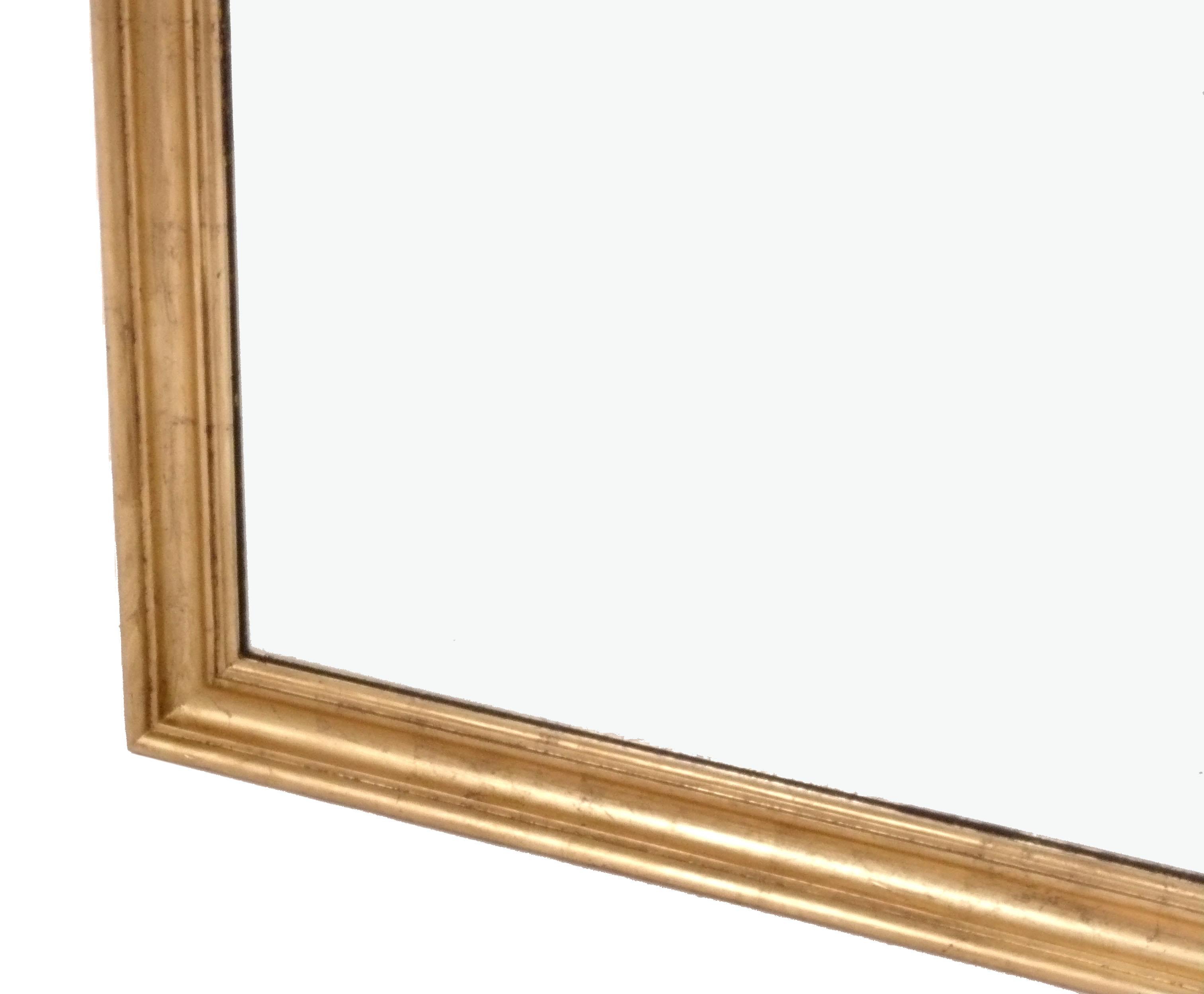 Großer Spiegel aus vergoldetem Holz 44,5 