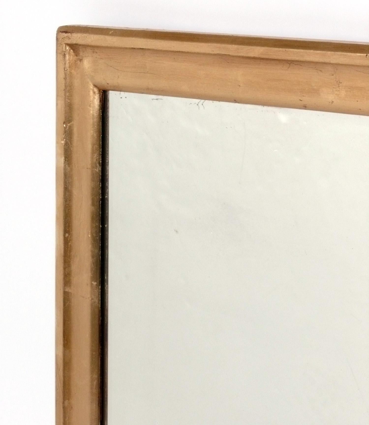 Américain Grand miroir en bois doré 44,75 