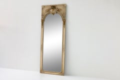 Large Gilt Wooden Frame Full-Length Floor Mirror, Mid Century Modern, 1950's