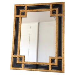 Gran Espejo Deknudt de Madera Dorada Estilo Meandro 1970S